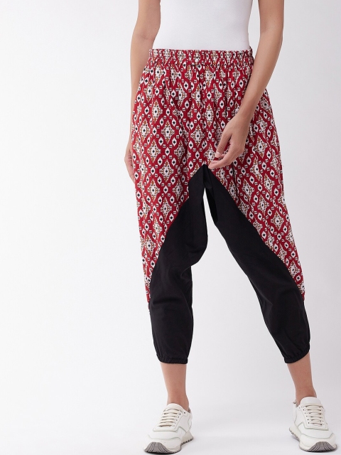

InWeave Women Red & Black Printed Harem Pants
