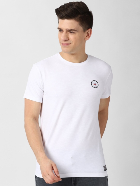 

Peter England Casuals Men White Slim Fit T-shirt