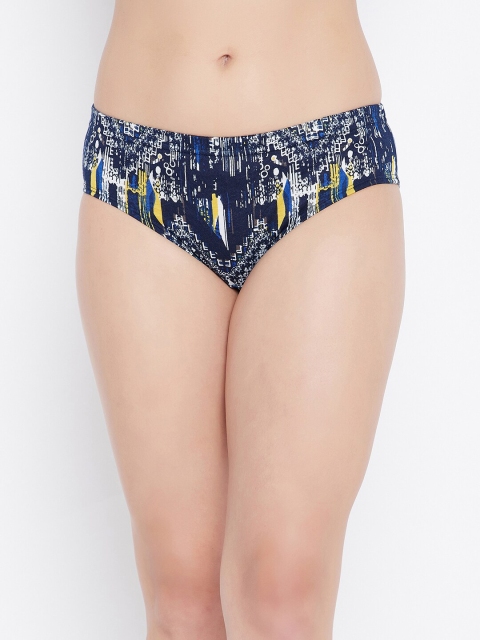 

Clovia Women Navy Blue & White Printed Cotton Hipster Briefs