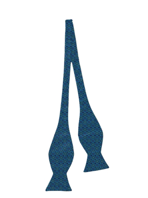 

Blacksmith Men Blue & Green Woven Design Bow Tie