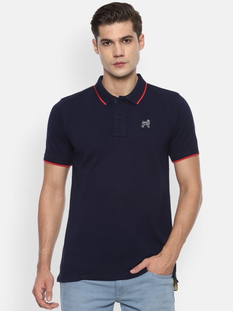 

Van Heusen Sport Men Navy Blue Polo Collar T-shirt