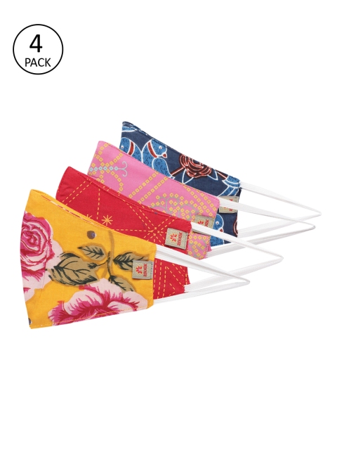 

Anouk Unisex Pack Of 4 Reusable 3-Layer Printed Outdoor Masks, Multi