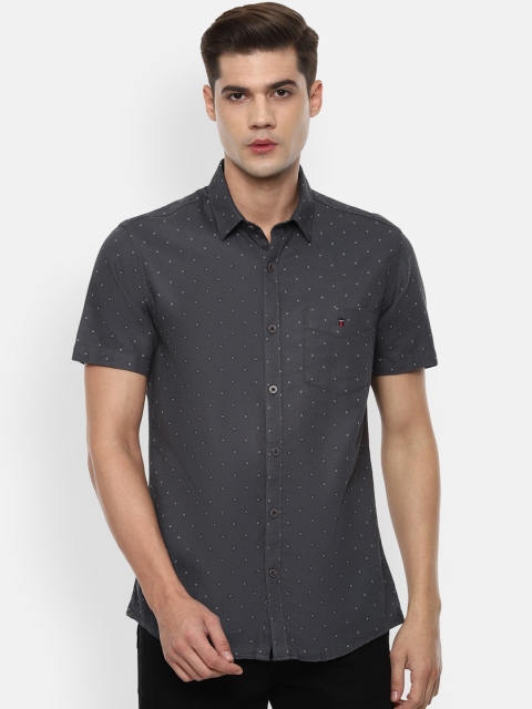 

Louis Philippe Sport Men Grey Slim Fit Pure Cotton Printed Casual Shirt