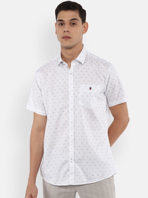 

Louis Philippe Sport Men White Slim Fit Pure Cotton Printed Casual Shirt