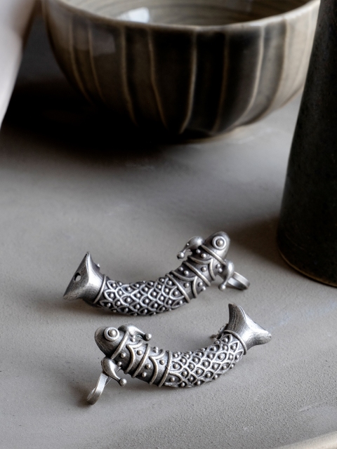 

Infuzze Silver-Toned Contemporary Ear Cuff Earrings