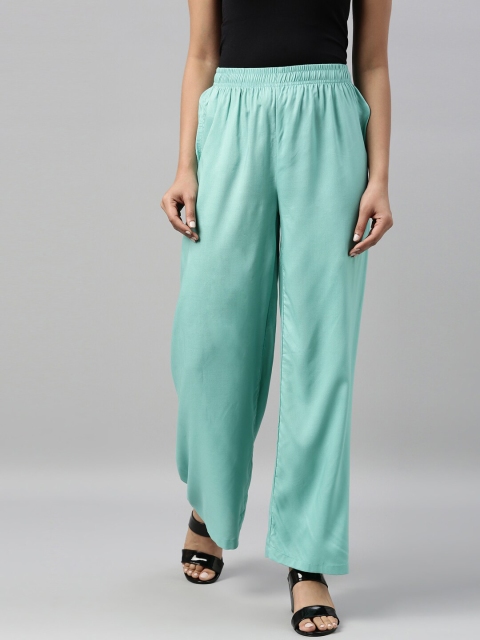 

Go Colors Women Sea Green Ethnic Palazzos
