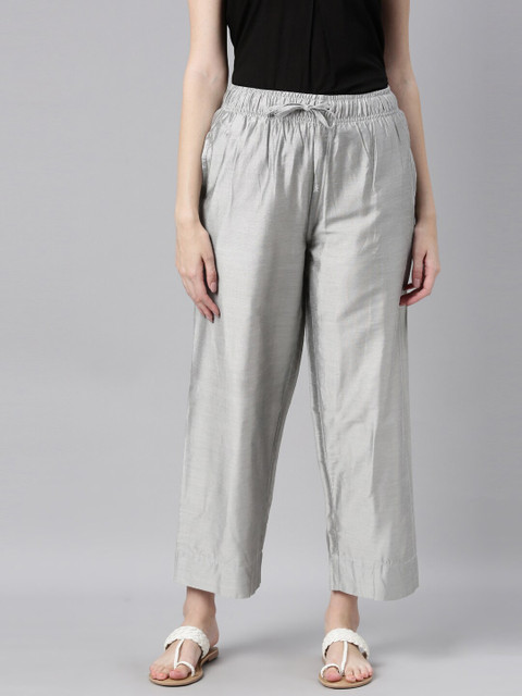 

Go Colors Women Silver-Toned Palazzos