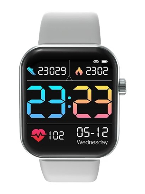 

OPTA Unisex Grey & Black Solid Bluetooth Fitness Smart Watch SB-244