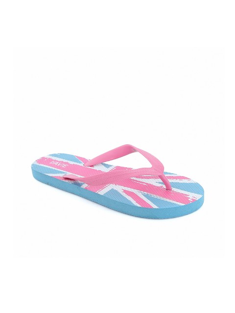

Lavie Women Pink & White Printed Room Slippers