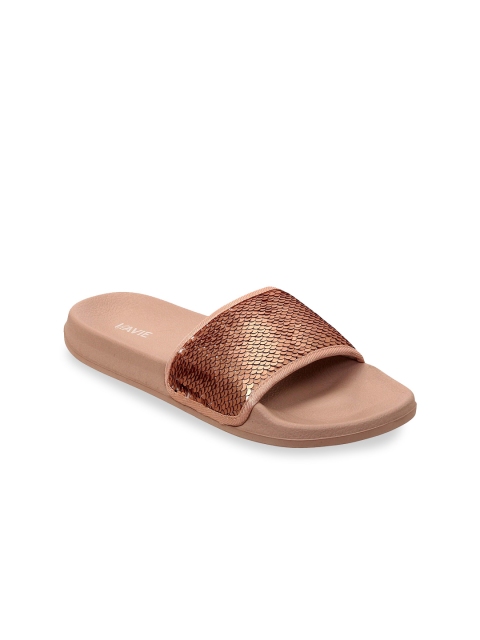 

Lavie Women Rose Gold Embellished Sliders