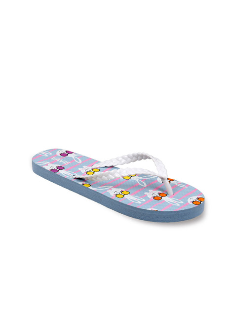 

Lavie Women Blue & White Printed Room Slippers