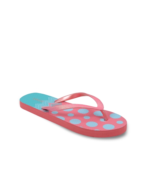 

Lavie Women Pink & Blue Printed Room Slippers