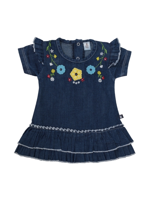 

Little Folks Blue Applique Denim A-Line Dress