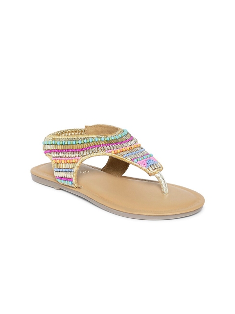 

Pantaloons Junior Girls Multicoloured Embellished Open Toe Flats, Multi
