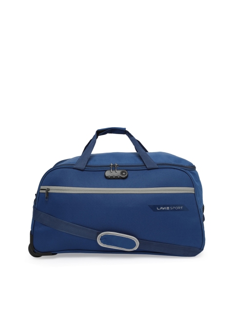 

LAVIE SPORT Navy Blue & Grey Solid Travel Good Duffel Bag