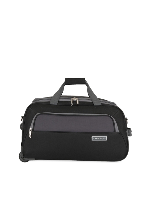 

LAVIE SPORT Unisex Black & Grey Colourblocked Small Trolley Duffle Bag
