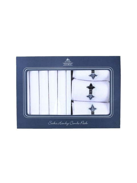 

Alvaro Castagnino Men White Solid Cotton Accessories Gift Set