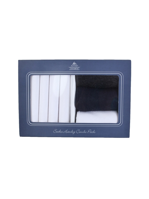

Alvaro Castagnino Men Solid Cotton Accessories Gift Set, White