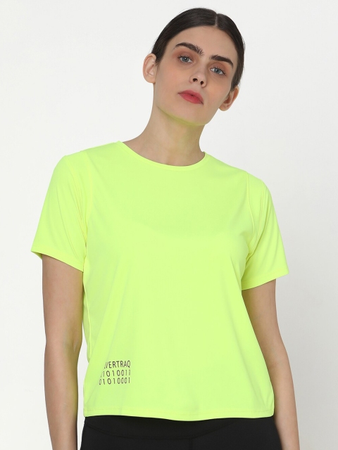 

Silvertraq Women Fluorescent Green Sports T-shirt