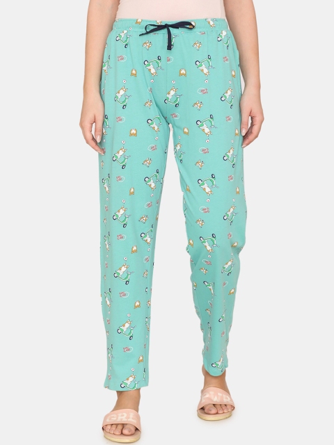 

Zivame Women Green Cotton Printed Pyajama