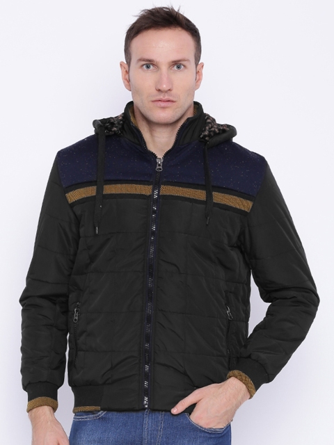 

Nature Casuals Black Padded Jacket with Detachable Hood