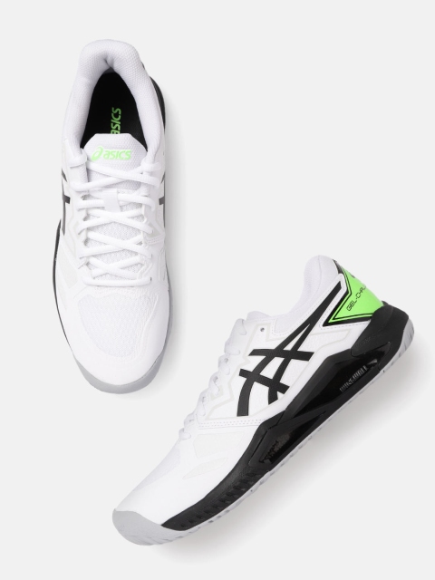 

ASICS Men White & Black Woven Design Gel-Challenger 13 Tennis Shoes