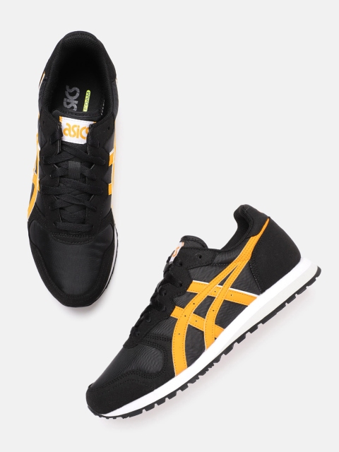 

ASICS Men Black & Mustard Yellow OC Runner Sneakers