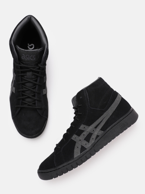 

ASICS Men Black Solid Gel-PTG MT Suede Mid-Top Sneakers