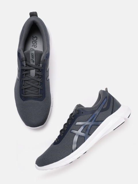 

ASICS Men Charcoal Grey Woven Design NITROFUZE FESTA Sneakers