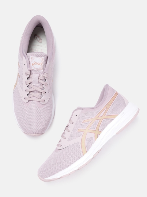 

ASICS Women Lavender Woven Design Ortholite Amplica Sneakers