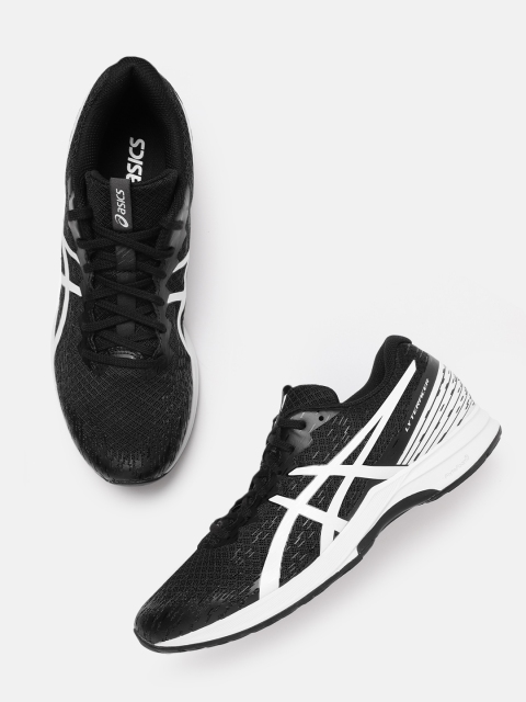 

ASICS Men Black & White LYTERACER 3 Woven Design Running Shoes