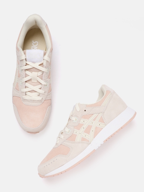 

ASICS Women Peach-Coloured & Off-White Colourblocked Lyte Classic Sneakers