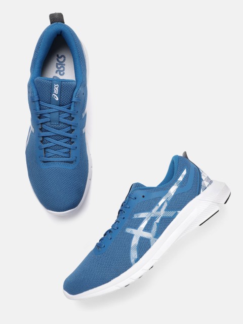 

ASICS Men Teal Blue Woven Design NITROFUZE FESTA Sneakers
