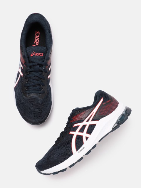 

ASICS Men Navy Blue & White Gel-Zone 8 Woven Design Running Shoes