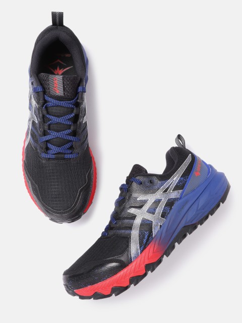 

ASICS Men Black Woven Design GEL-Trabuco 9 G-TX Trail Running Shoes
