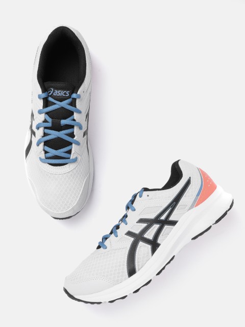 

ASICS Men Grey & Black Woven Design Jolt 3 Running Shoes