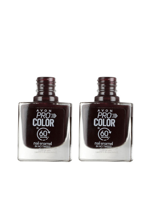 

Avon Set of 2 Pro Color Nail Enamels - In No Tweed, Coffee brown