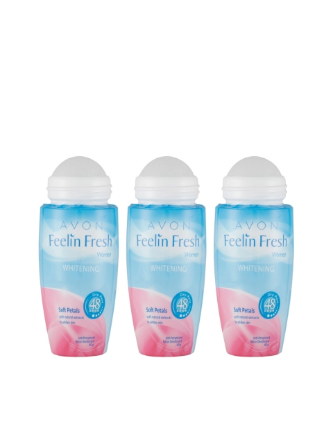 

Avon Set of 3 Feelin Fresh Whitening Anti-Perspirant Roll-On Deodorants, Blue