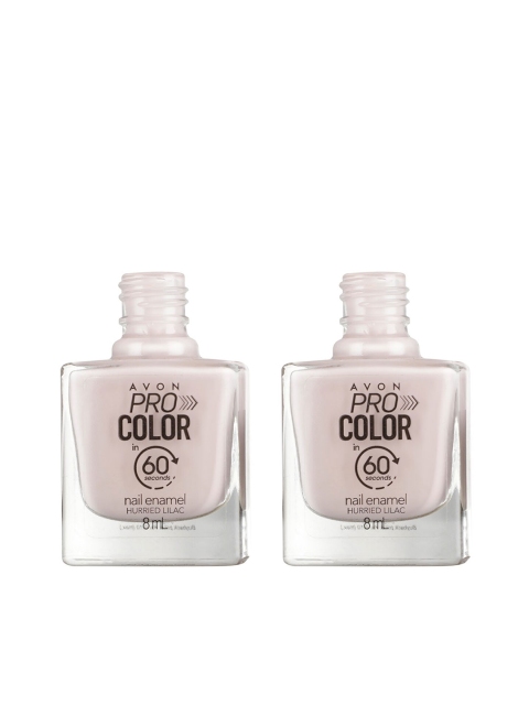 

Avon Set of 2 Pro Color Nail EnamelS - Hurried Lilac, Off white