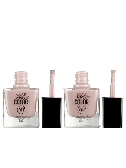 

Avon Set of 2 Pro Color Nail Enamels - Mauve It, Cream