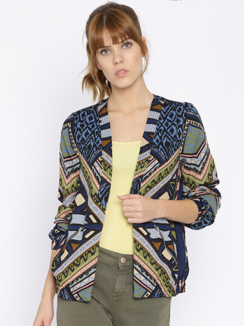 

Vero Moda Blue Printed Shrug