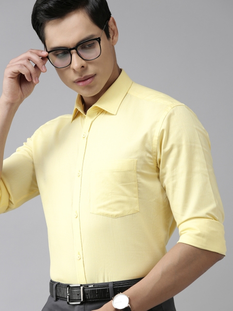 

Park Avenue Men Yellow Slim Fit Opaque Formal Shirt
