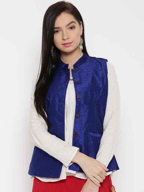 

Biba Blue Nehru Jacket