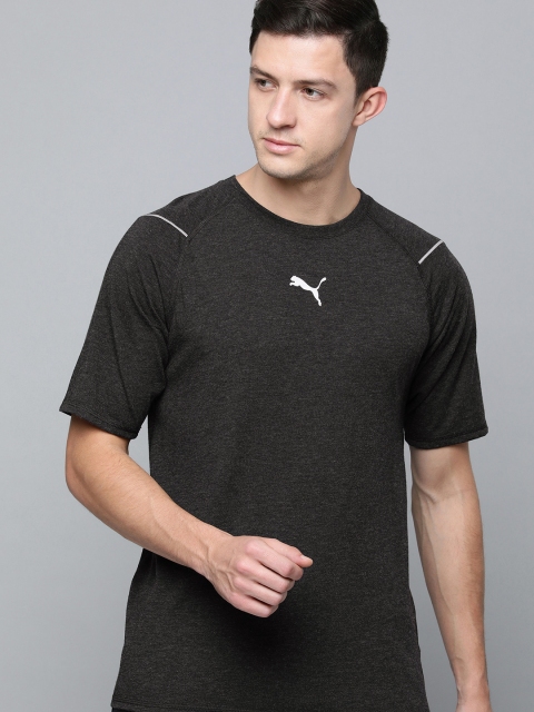

Puma Men Black & White Brand Logo Printed T-shirt