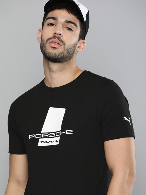 

PUMA Motorsport Men Black & White Porsche Legacy Logo Printed T-shirt