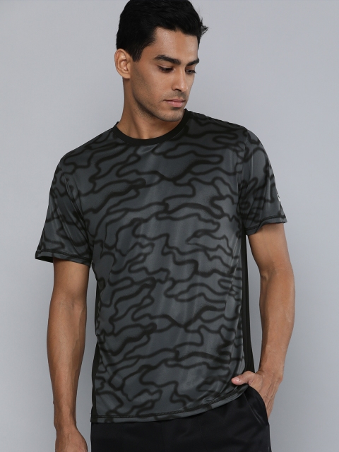 

Puma Men Black Graphic Printed dryCELL Running T-shirt