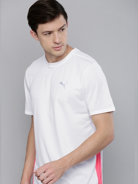 

Puma Men White Self Design Favourite dryCELL Running T-shirt