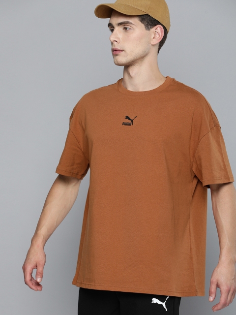 

Puma Men Brown Classic Boxy Loose Bye Dye Drop-Shoulder Sleeves Pure Cotton T-shirt