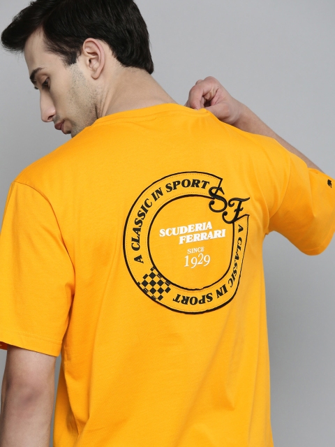 

PUMA Motorsport Men Yellow Typography Printed Ferrari Race Statement Loose T-shirt
