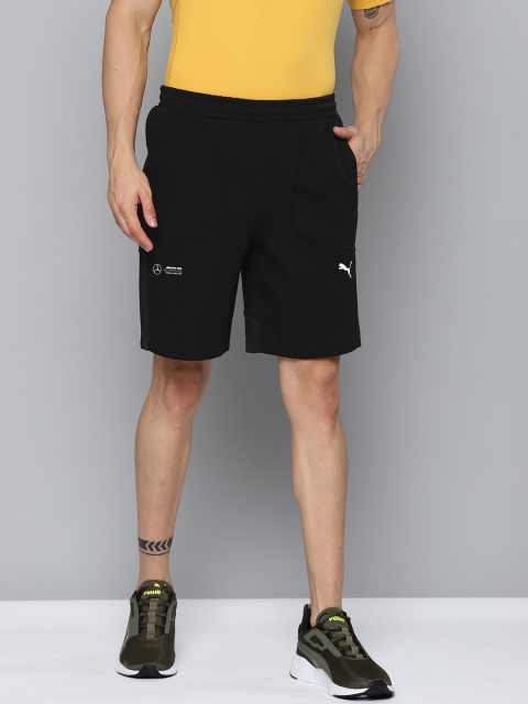

PUMA Motorsport Men Black Mercedes F1 Solid Sweat Shorts